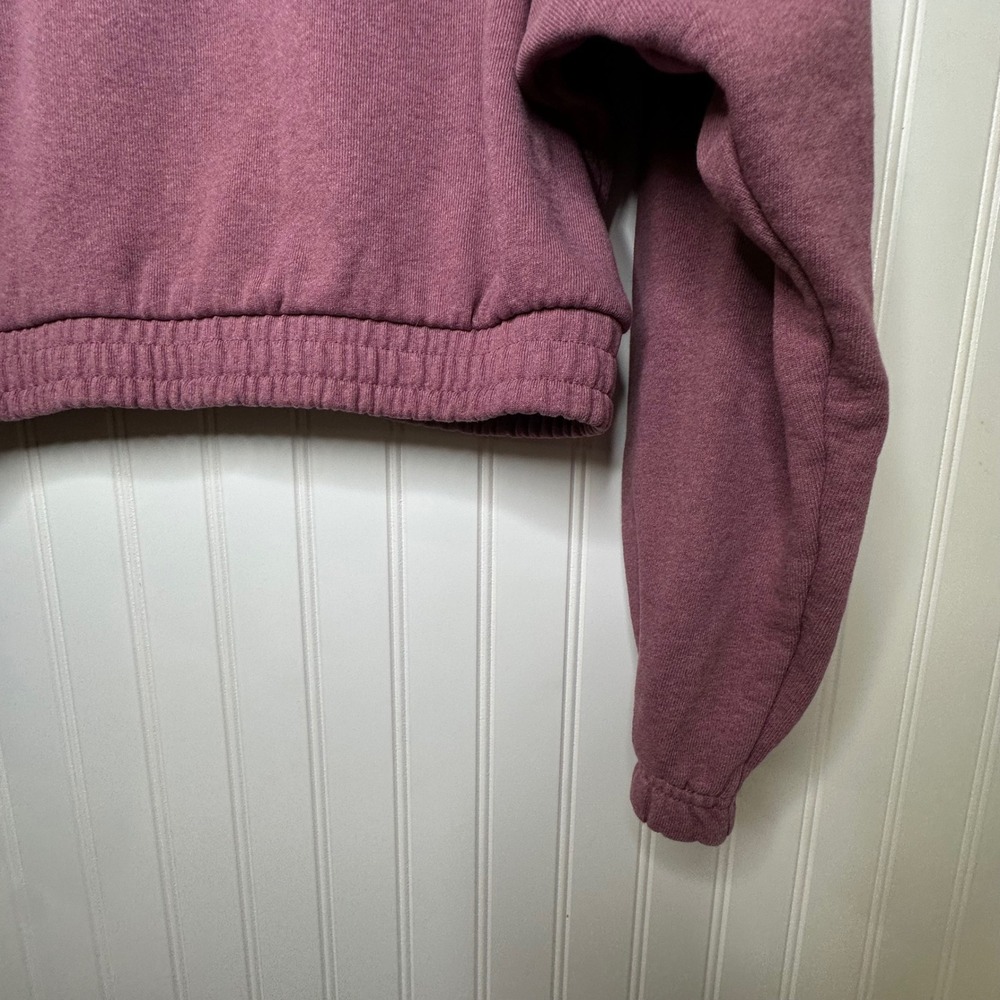 Jordan Flight Fleece Hoodie Womens XS Purple Mauve Cropped Loose Fit DD6998-533 - Picture 8 of 11